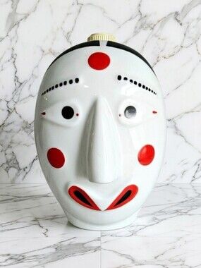 1988 Olympics Jinro Soju Seoul  Ceramic Mask Decanter Bottle - RARE